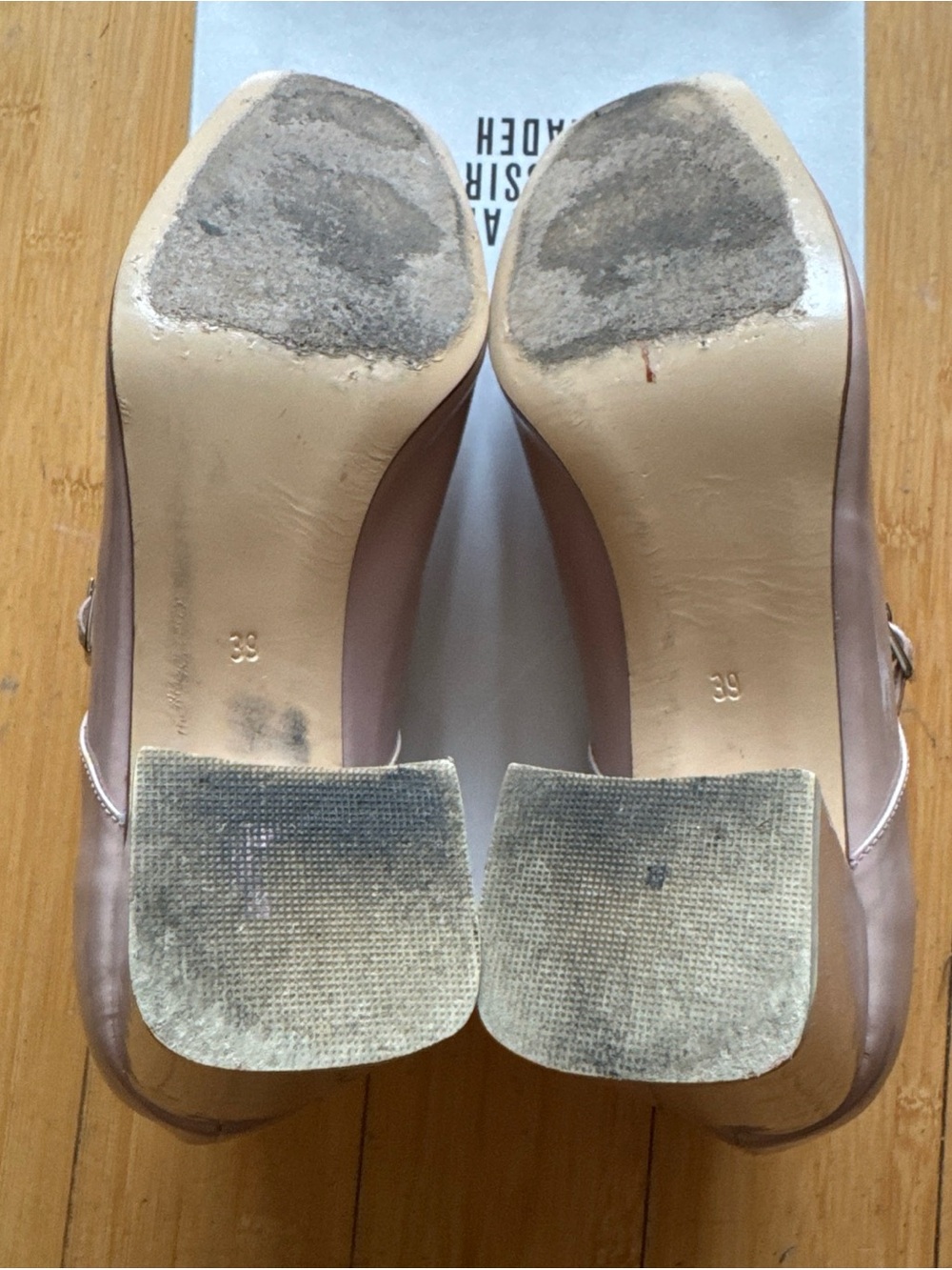 Mary Jane Blush Patent Mary Jane Block Heel - Picture 6 of 6
